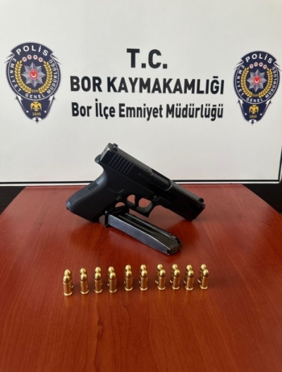 Bor’da tabanca ve mühimmatı ele geçirildi